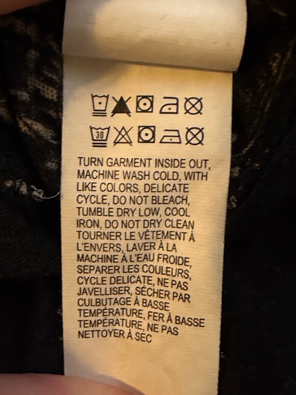 Lucky Brand 2X Black Cream Mixed Print Lace Back Boho Top - Picture 9 of 10